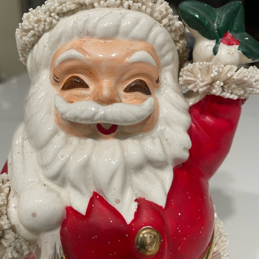 Vintage Napco Ceramic Spaghetti Santa Bank - Picture 2 of 7